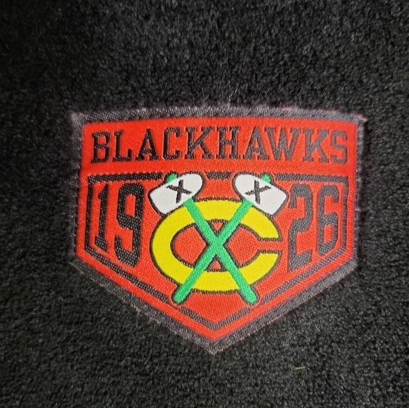 NHL Blackhawks Med fleece 1/4 zip pullover black Hockey - Picture 5 of 16
